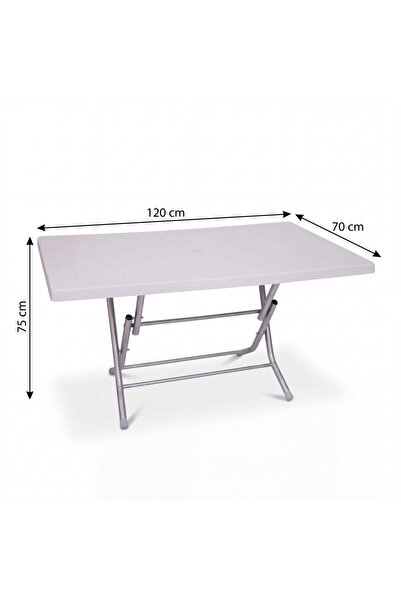 regnum plastik 70x120 Katlanır Plastik Bahçe Balkon Masası Beyaz