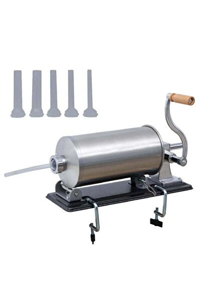 Zep Mașină manuală de umplut cârnați 0825, 5 kg, aluminiu, orizontală, 5 pâlnii