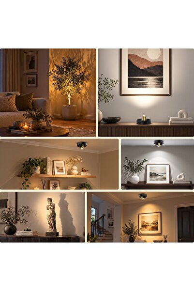 Shuniu Spoturi LED fără fir cu baterie de 4000mAh, telecomandă, 3 culori de lumină, variator de intensitate, temporizator, 360 °   Suport magnetic rotativ, USB-C, pentru tablouri și plante, negru