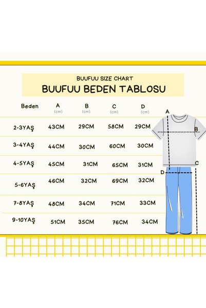 BUUFUU Fırfırlı Pamuklu Uzun Kollu Alt Üst İkili Kız Çocuk Takım