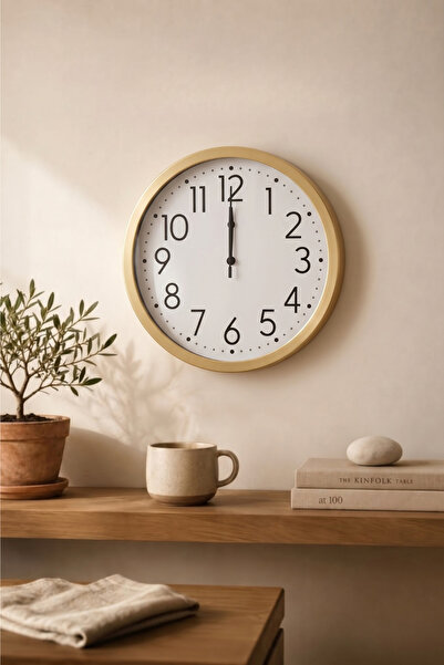 Frapan Home GLX 30 cm Duvar Saati Sessiz Akar Mekanizma Gerçek Cam