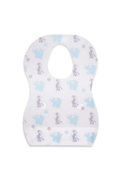 STAR BABiES Disposable Bibs Pack of 8-Elephant