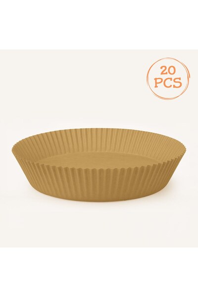 OEM Hartie de Copt Rotunda pentru Air Fryer (Friteuza cu Aer Cald) Ø23x4.5cm ...