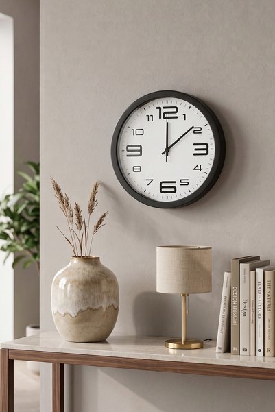 Frapan Home GLX 30 cm Duvar Saati Sessiz Akar Mekanizma Gerçek Cam
