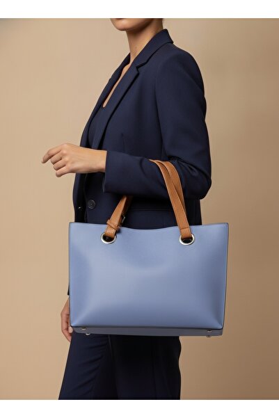 MILANO COLLECTION Geanta Dama Tote cu 3 Compartimente si Portofel Inclus, Pie...