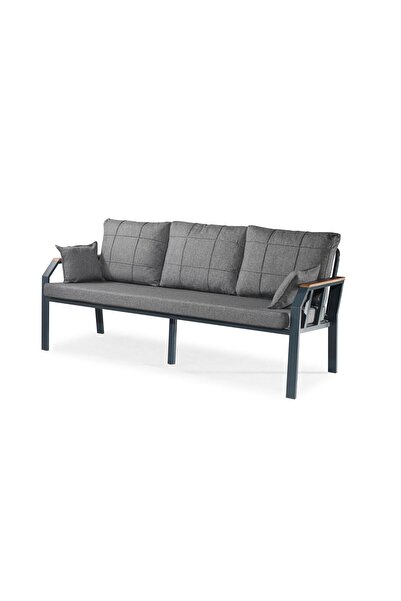 Tu Tienda NERGİZ 3+1+1+MASA BALKON BAHÇE MUTFAK TAKIMI,KOYU GRİ
