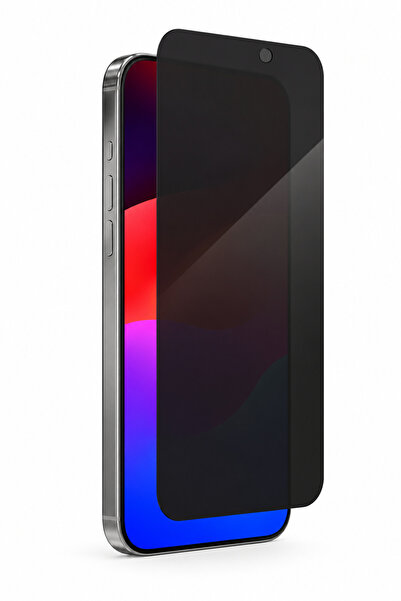 Powerfox iPhone 15 Pro Max Uyumlu Privacy Hayalet Kırılmaz Cam Tam Kaplayan G...