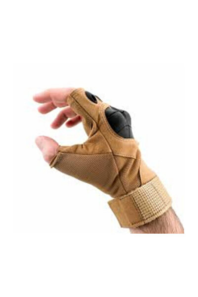 Port Half Finger Beige Tactical Gloves