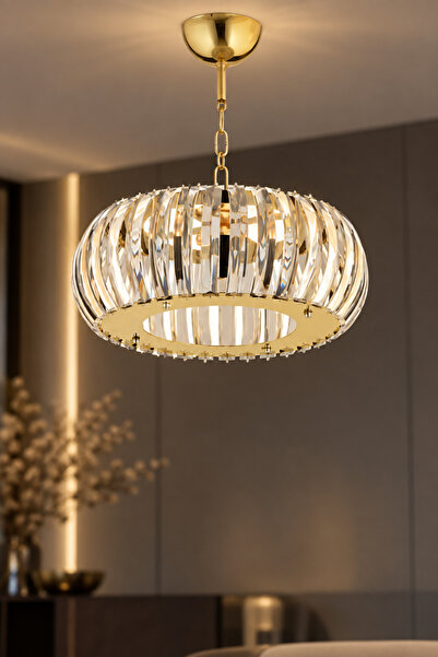 İstanbul Avize Venüs Gold 22 Cm Kristal Taşlı Avize