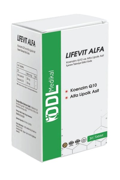 Lifewit Lifevit Alfa 30 Tablet - Alfa Lipoik Asit I Koenzim Q10 I 1 Şişe=30 G...