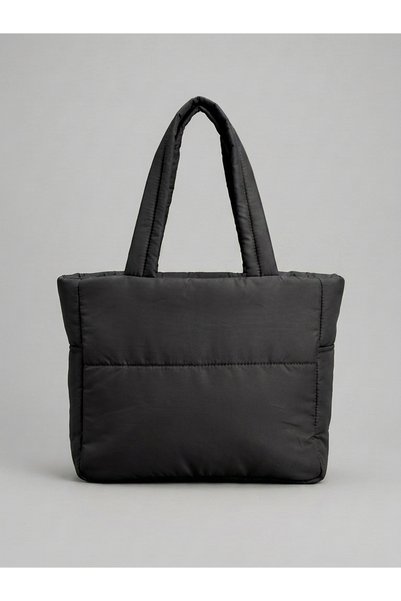 Zoe3 Style Women's Black Puffer Lightweight Fabric Shoulder Bag
