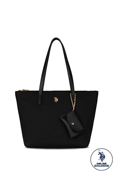 U.S. Polo Assn. حقيبة كتف نسائية سوداء Us26303 حصرية على الإنترنت