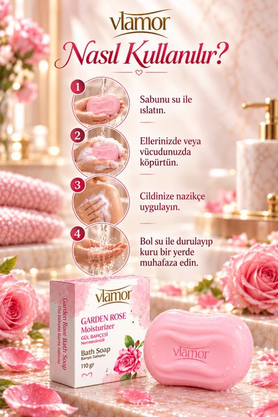 Vlamor Rose Essence Soap Premium Bath Soap 110 g