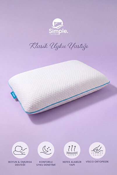 Simple. The Pillow Visco Ορθοπεδικό Κλασικό Μαξιλάρι Ύπνου Μαξιλάρι Αφρού Μνή...