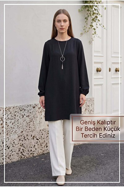 KADO OUTLET Summer Women's Tunic Casual Slim Sofia Linen Tunic with Necklace
