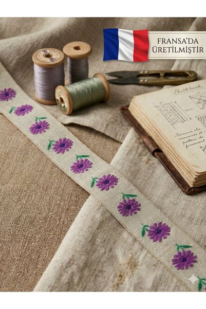 satab French Daisy 29mm Linen Ribbon 15 Meters