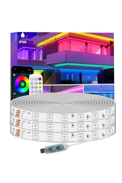 OEM Banda LED RGB, IP68, Impermeabila, Bluetooth, control prin aplicatie si t...