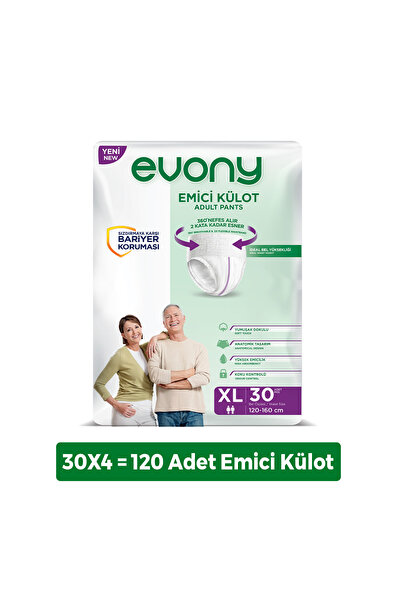 Evony Emici Külot Unisex XL Beden 120 Adet