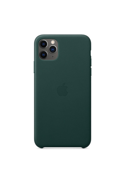 Apple Leather Case iPhone 11 Pro Max Σκούρο Πράσινο