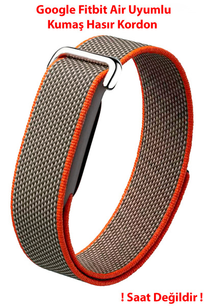 Dexmon Google Fitbit Air Uyumlu Renkli Kumaş Hasır Dokuma Terle Yaptırmaz Spo...