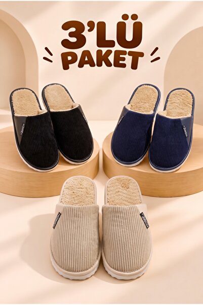 StWenn 3’lü Avantajlı Paket Kışlık Peluş Desenli Sessiz Ortopedik Taban Çeyiz...