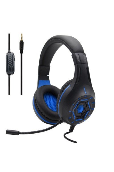 Komc Z90 Ακουστικά Gaming 3.5 χιλιοστά Μπλε
