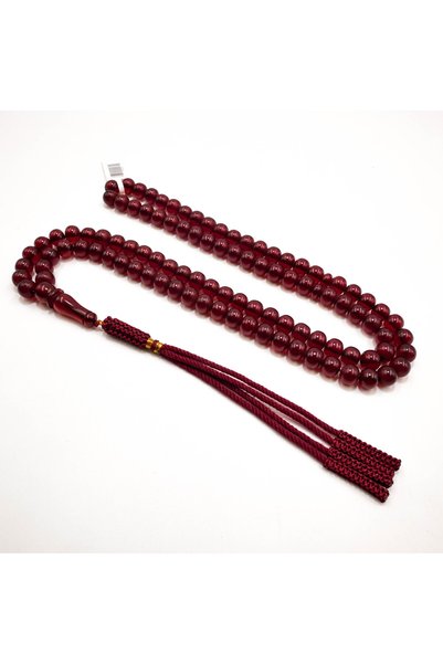 Generic Brand Old Afghani Miski Rosary Beads – 99 Beads, 8.5–9.5mm Round, Rub...
