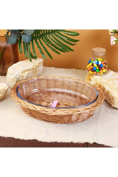 caldo صينية زجاج كالدو بسلة بيضاوي 3.2 لتر