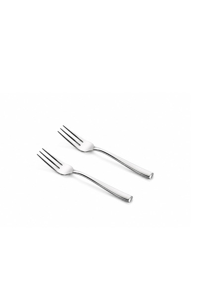 TOPİCAL Tobecal Cake Fork Set 4 Pieces - Silver