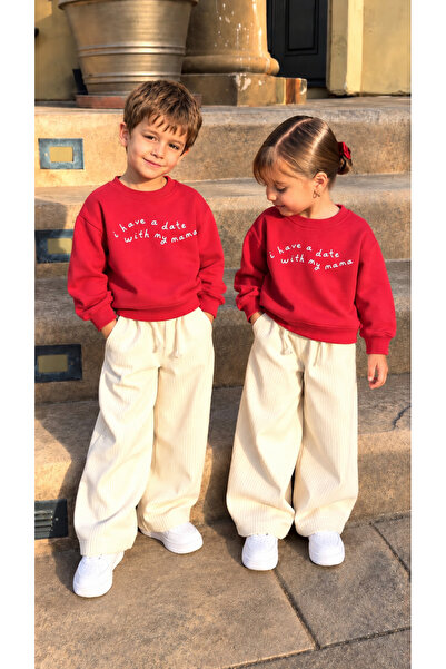 DATE WİTH MY MAMA SET SWEATSHİRT ve KOT DENİM PANTOLON