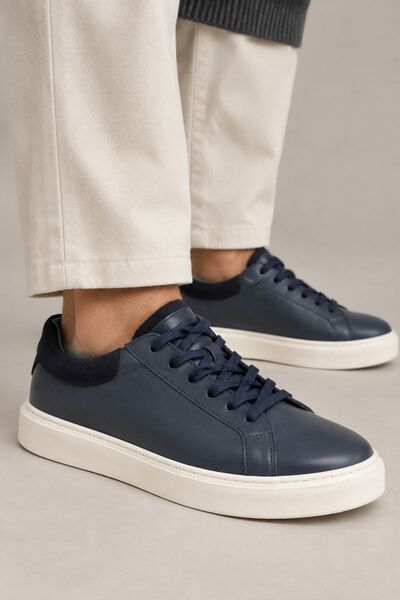 Crash Men's Genuine Leather Casual Sneaker Inner and Outer Leather Lightweigh...