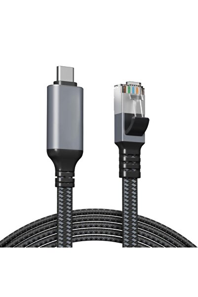 Generic كابل USB-C إلى إيثرنت بطول 10 أقدام - سلك شبكة مسطح بسرعة جيجابت، اتص...