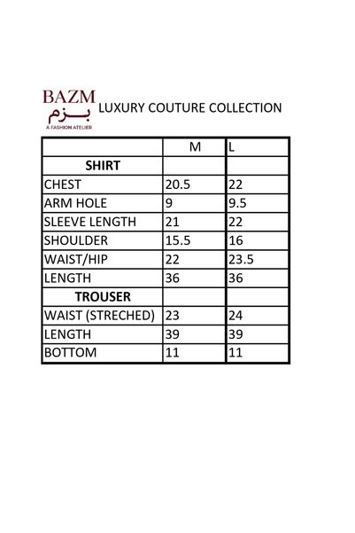Bazm-A Fashion Atelier LUXURY COUTURE DRESS-2 PCS