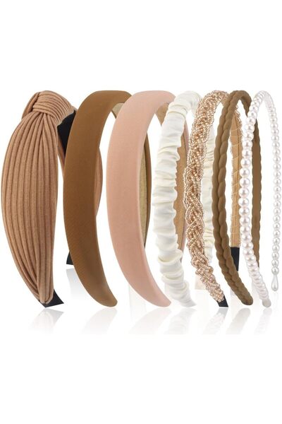 Generic 7 Pack Headbands for Women Non Slip Pearl, Twisted&Knotted Hair Bands...