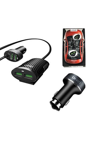 LDNIO Φορτιστής Αυτοκινήτου 4 Usb με Καλώδιο Επέκτασης C502