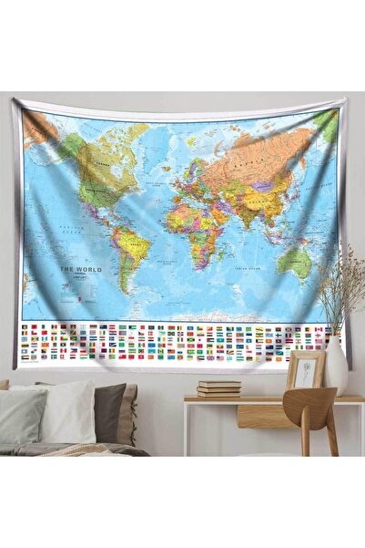 Generic World Geographical Distribution Tapestry World Map Tapestry Wall Tape...