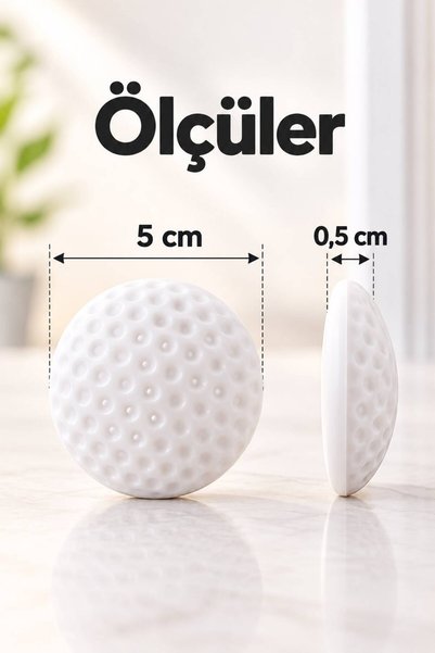 Evgereçlerim Silikon Kapı Arkası Duvar Koruyucu Tampon 4 Adet Kendinden Yapışkanlı Çarpma Önleyici