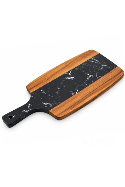 PUFO Serving board cutting board type made of wood and marble – tray for appe...