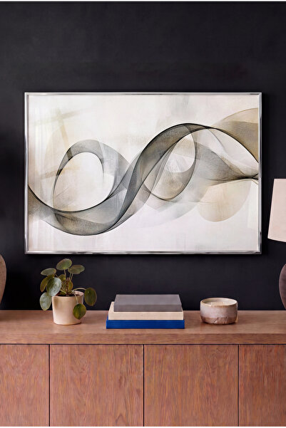 Zevahir Mobilya Dekorasyon Puslu Ahenk Themed Horizontal Glass Table - Silver...