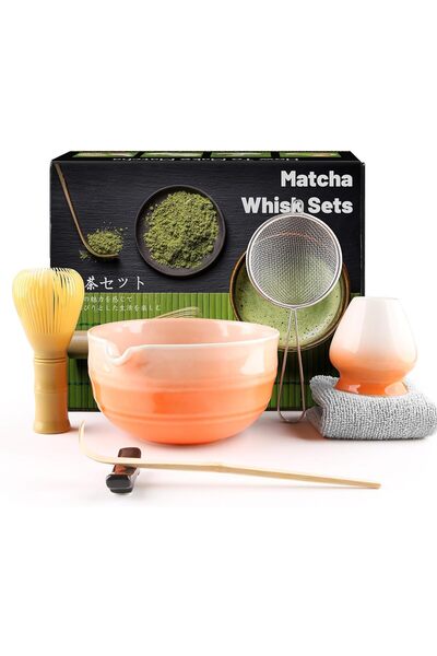 Generic 7Pcs Matcha Set,Matcha Tea for Making Breakfast/Latte,Whisk Set and B...