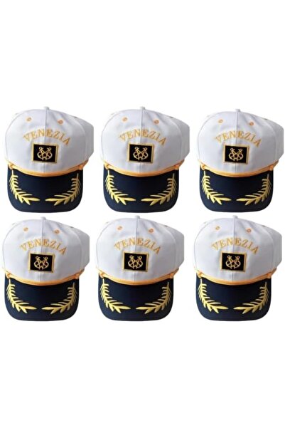 Generic 6 pack Captain Blue & White Baseball & Snapback Hat For Unisex