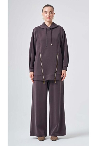 Nuss 1072 Pantolonlu Takım Kahve