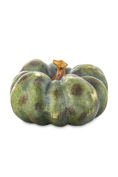 DecoDepot Ceramic pumpkin decoration, green, 14x22x22 cm