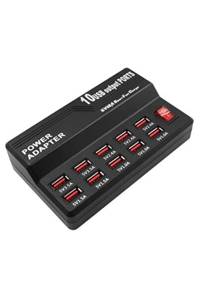Andowl Q-CD10P 60W Σταθμός Φόρτισης USB – 10 Θύρες, Μαύρο