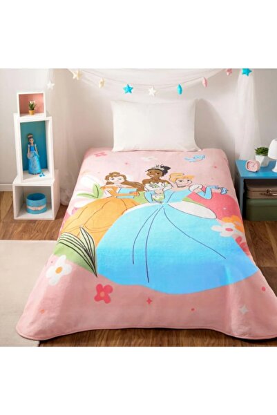 Taç Lisanslı (Outlet) Tek Kişilik Çocuk Battaniye (160x220)-Princess Fun Together