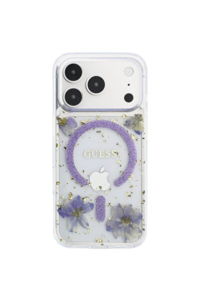 Guess Θήκη MagSafe με λουλούδια ρητίνης και γκλίτερ για iPhone 18 Pro Max / 1...