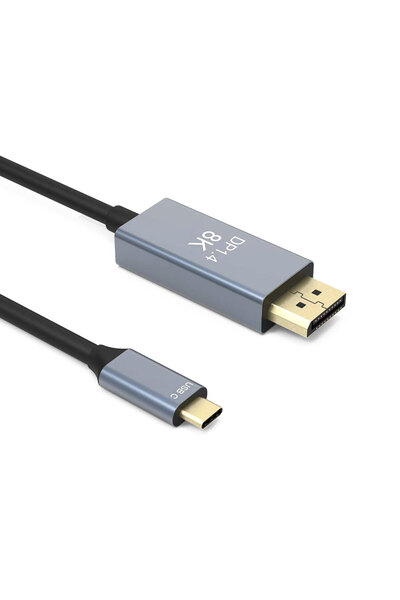 DETECH Καλώδιο DeTech, USB-C – DP, 1.8μ, 8K, 60Hz, Μαύρο - 18398