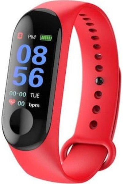 OEM Έξυπνο Βραχιόλι M3 Bluetooth Έξυπνο Ρολόι M3 Κόκκινο