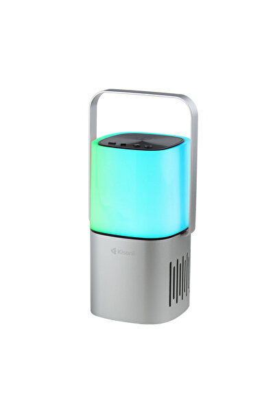 Kisonli Q6 Plus Ηχείο Bluetooth AUX SD FM RGB Ασημί - 22282
