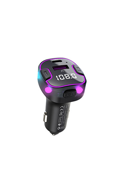 Earldom Πομπός FM ET-M99 Bluetooth USB Type-C QC 3.1A Μαύρο - 17767